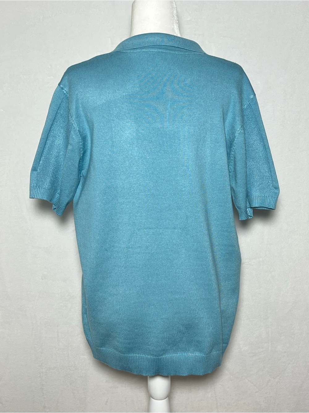 NWOT Blue Short Sleeve Knit Polo - size L - Picture 11 of 13